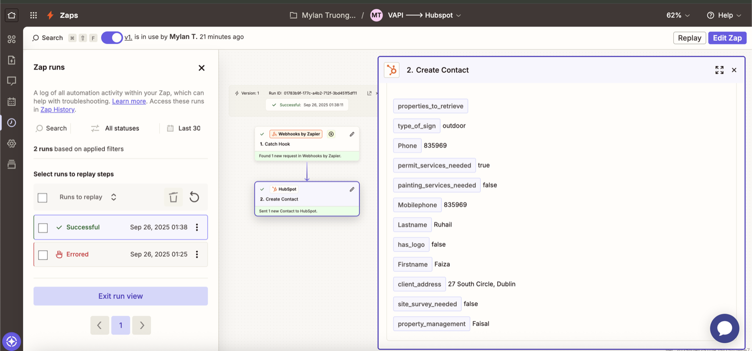 AI Voice Quoting Agent - Vapi + HubSpot + Zapier
